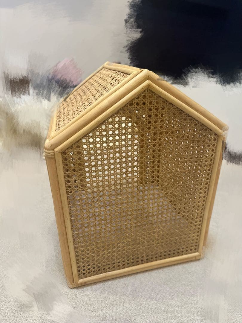 韓国 ラタンペットハウス　ベッド　犬小屋