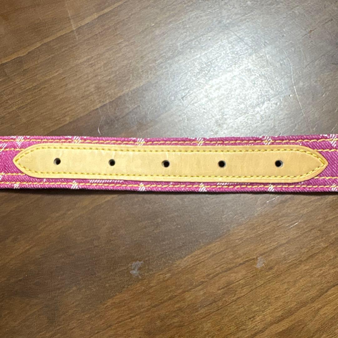LOUIS VUITTON ルイ ヴィトン モノグラム デニム ベルト ピンク