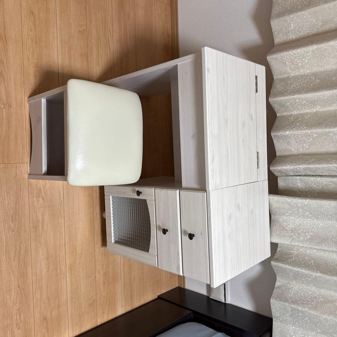 超美品❗️化粧台、ホワイト木製ドレッサー・鏡台