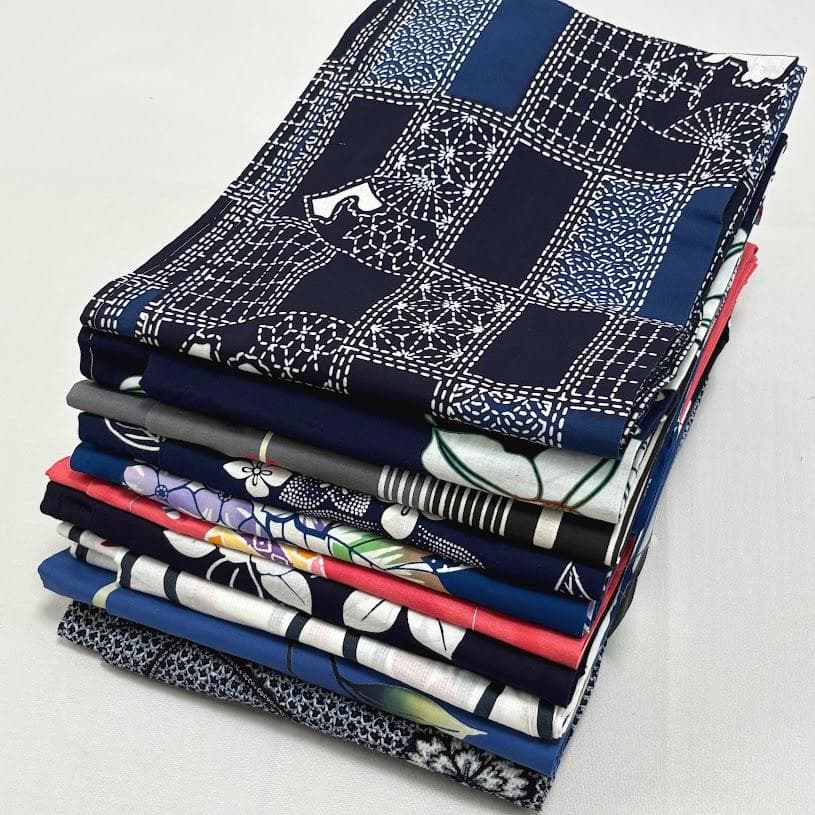 ゆりのはな　浴衣　女物　１０点　まとめ売り　未使用品～少々汚れ有り　綿　F802