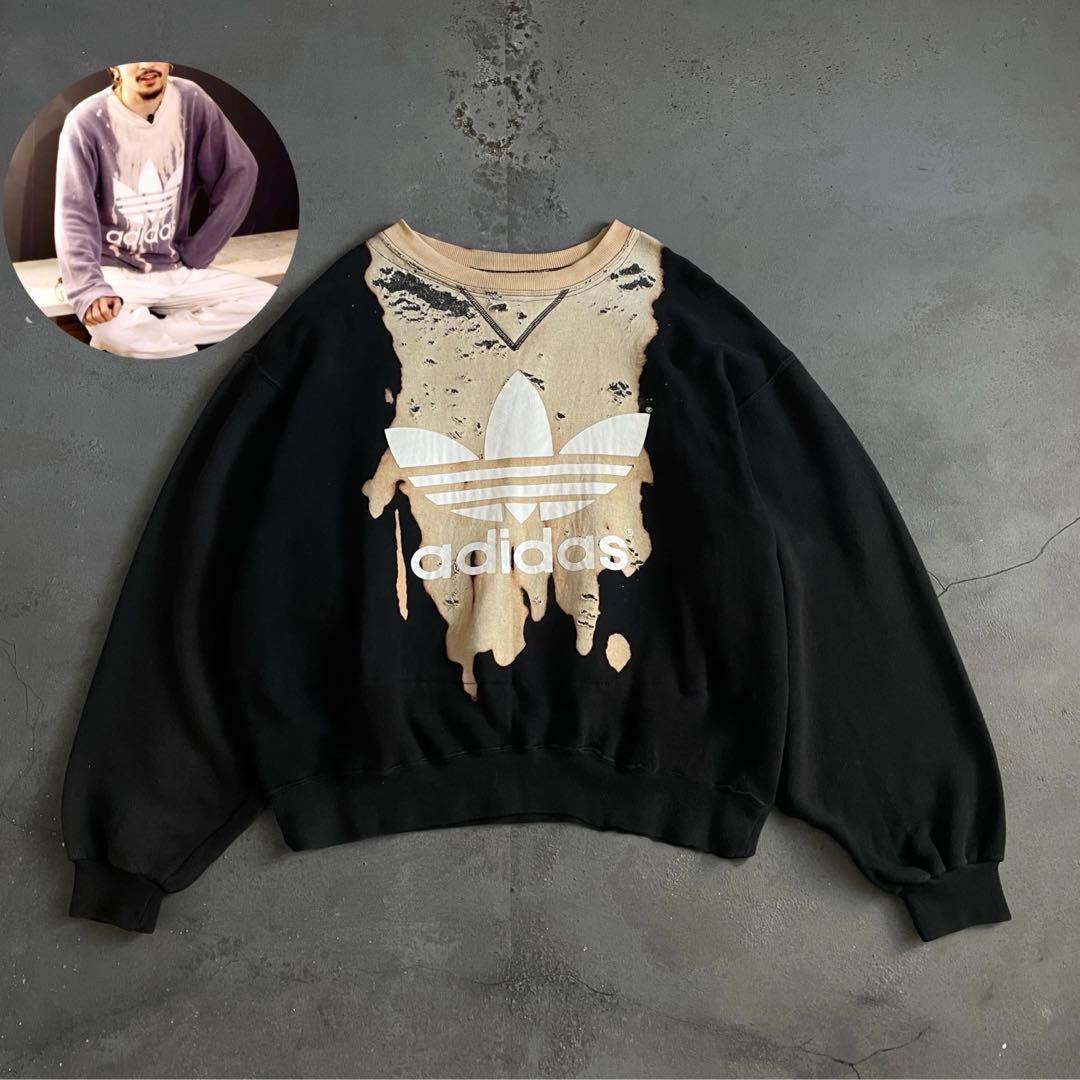 80's”万国旗“adidas”USA製“両面プリント“常田“sweat