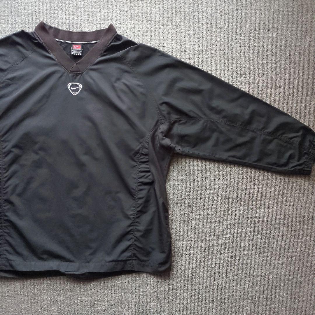 激レア 00s NIKE TEAM Vネック プルオーバー 黒 XL