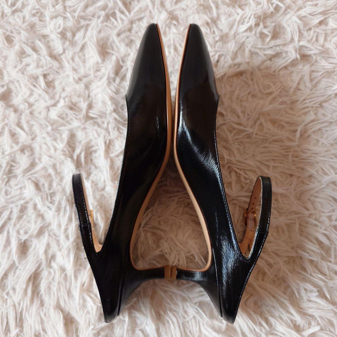 新品　ファビオルスコーニ　レザー　ストラップミュール　ポインテッドトゥ　箱付き