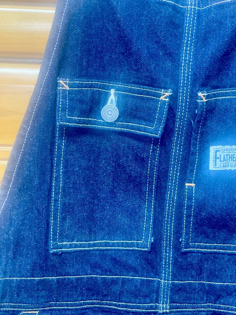 フラットヘッド　デニムオーバーオール　美品