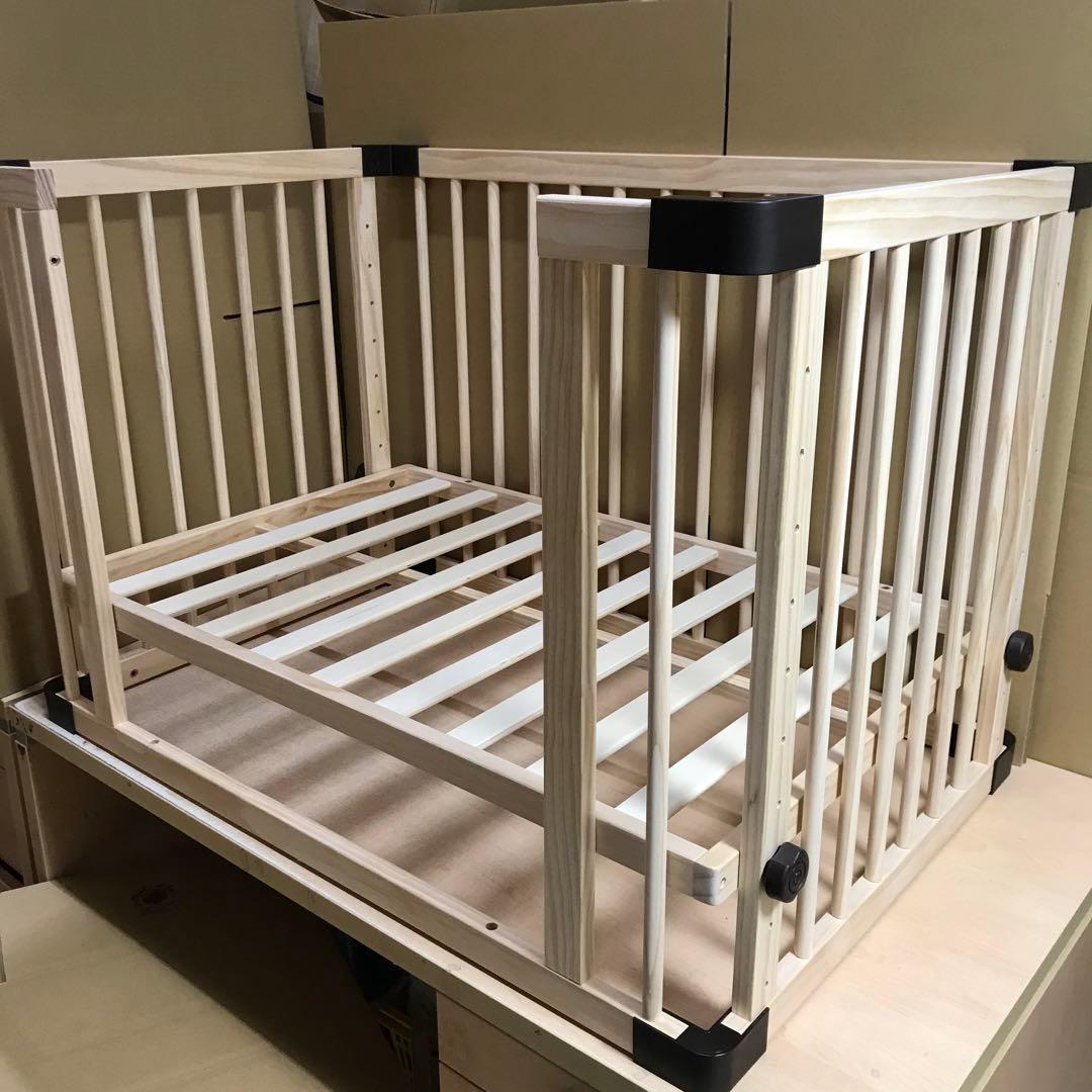 木製ベビーベッド すのこミニベッド　添い寝ベッド　60×90㎝