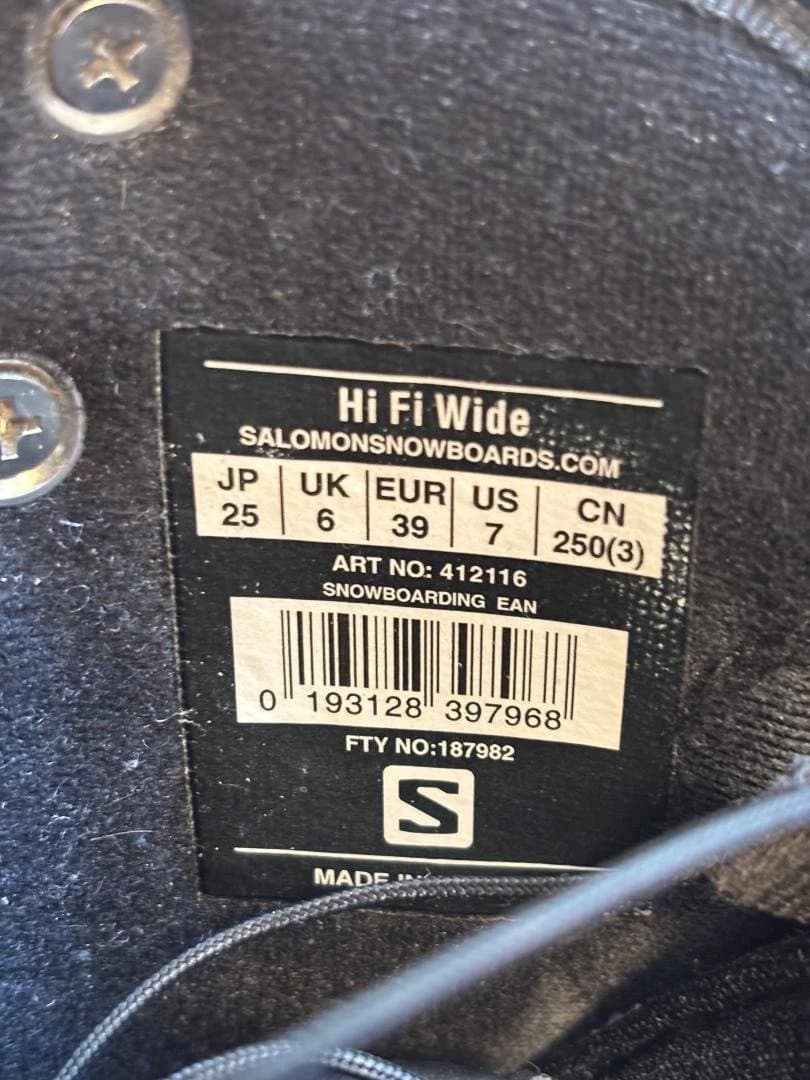 Salomon Hi Fi Wide 25.0 スノーボードブーツ