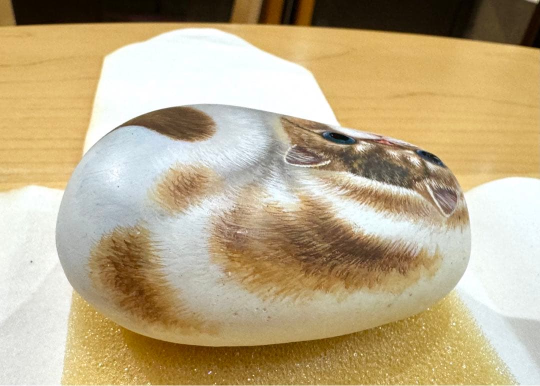 猫石　木箱入り　エキゾチック　美品