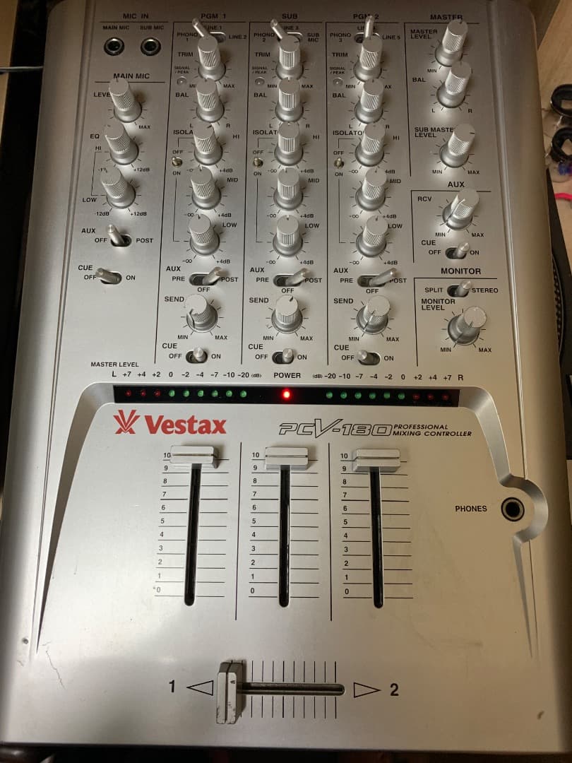 VESTAX DJミキサー　pcv-180 動作確認済