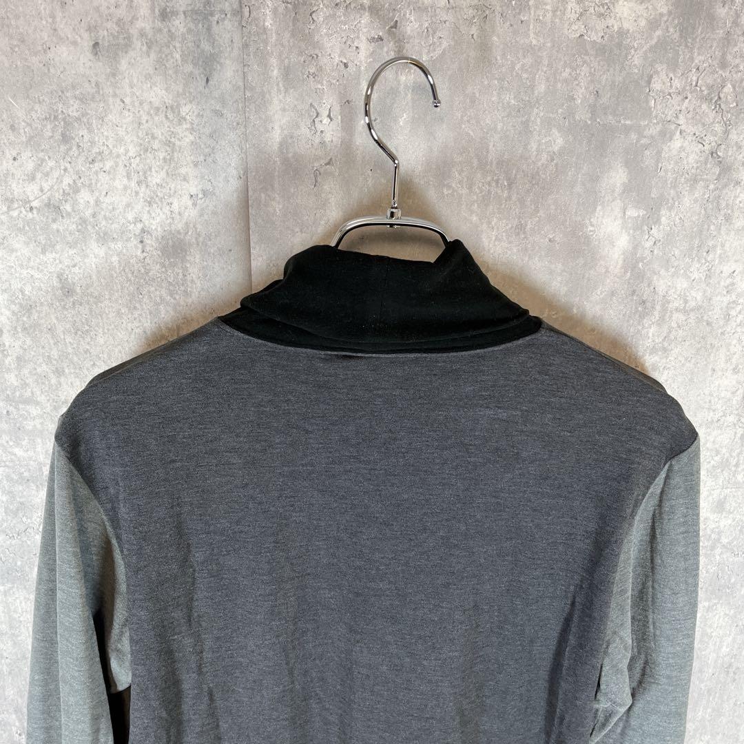 MARK&LONA マークアンドロナ タートルネック 切替カラー首元ロゴ 伸縮性