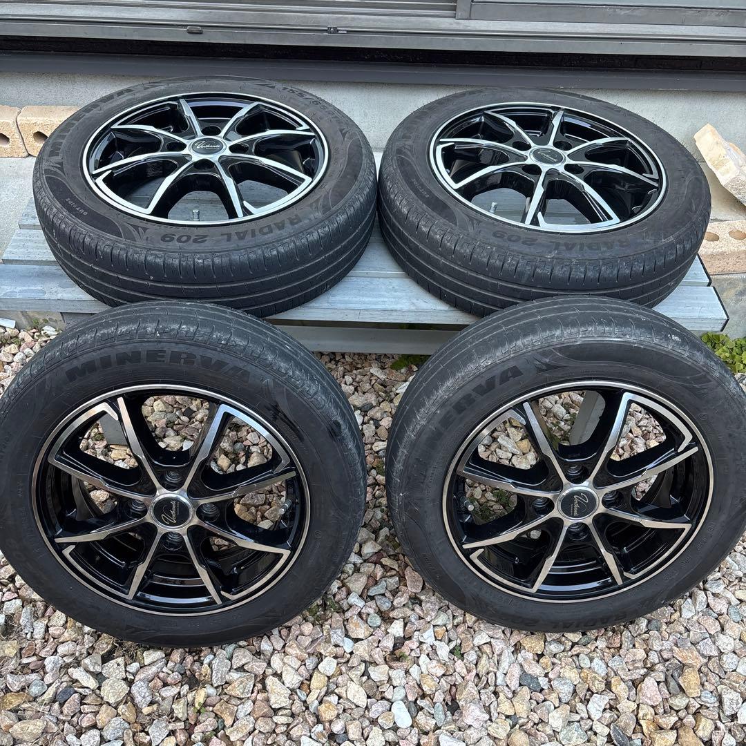 ホイールPW-S8 14x4.5、タイヤ155/65R14 MINERVA