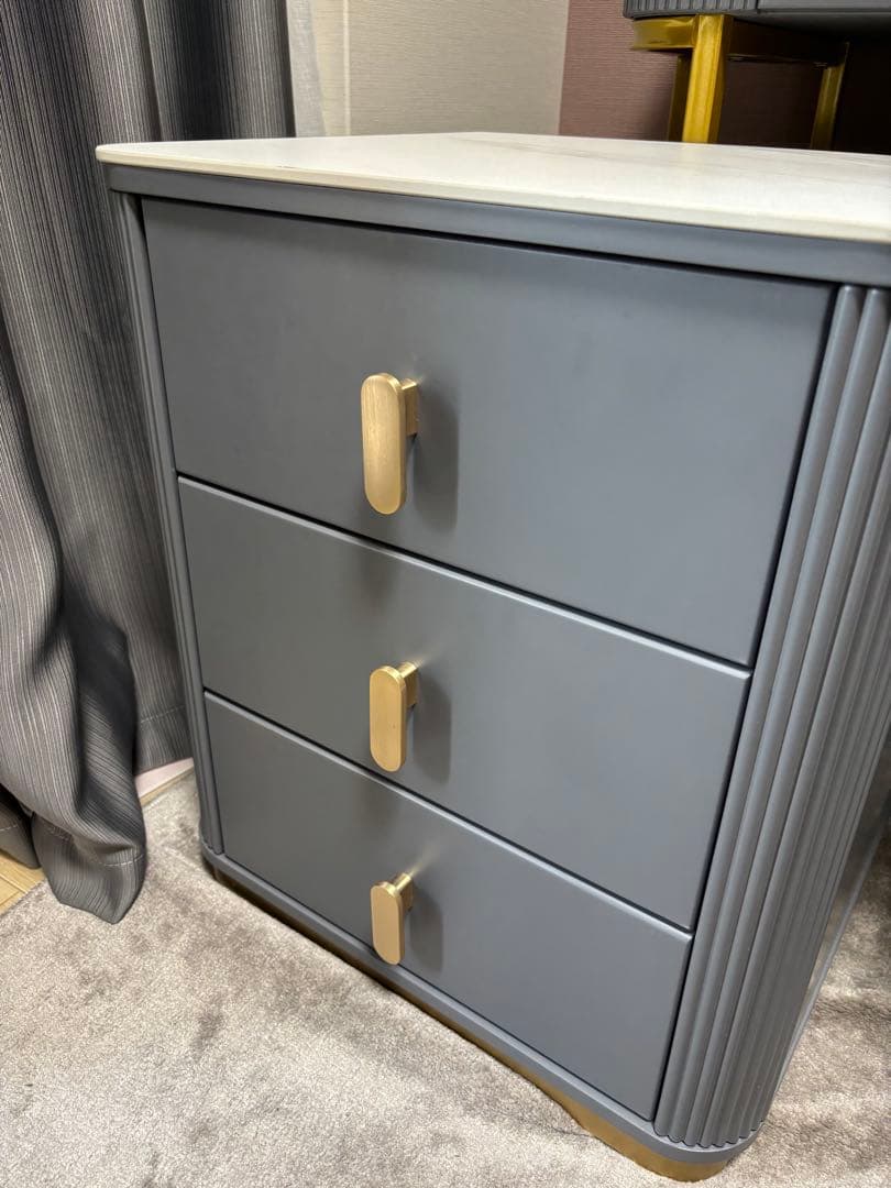 大理石　ドレッサー　チェスト　チェア　グレー　モダン　美品　デスク