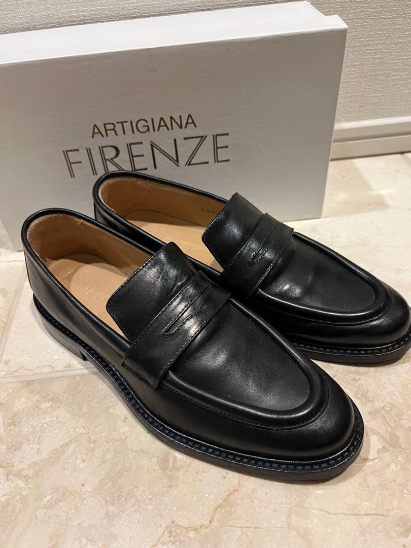 新品イタリア製本革ブラックローファー 37 定価３万円7割引