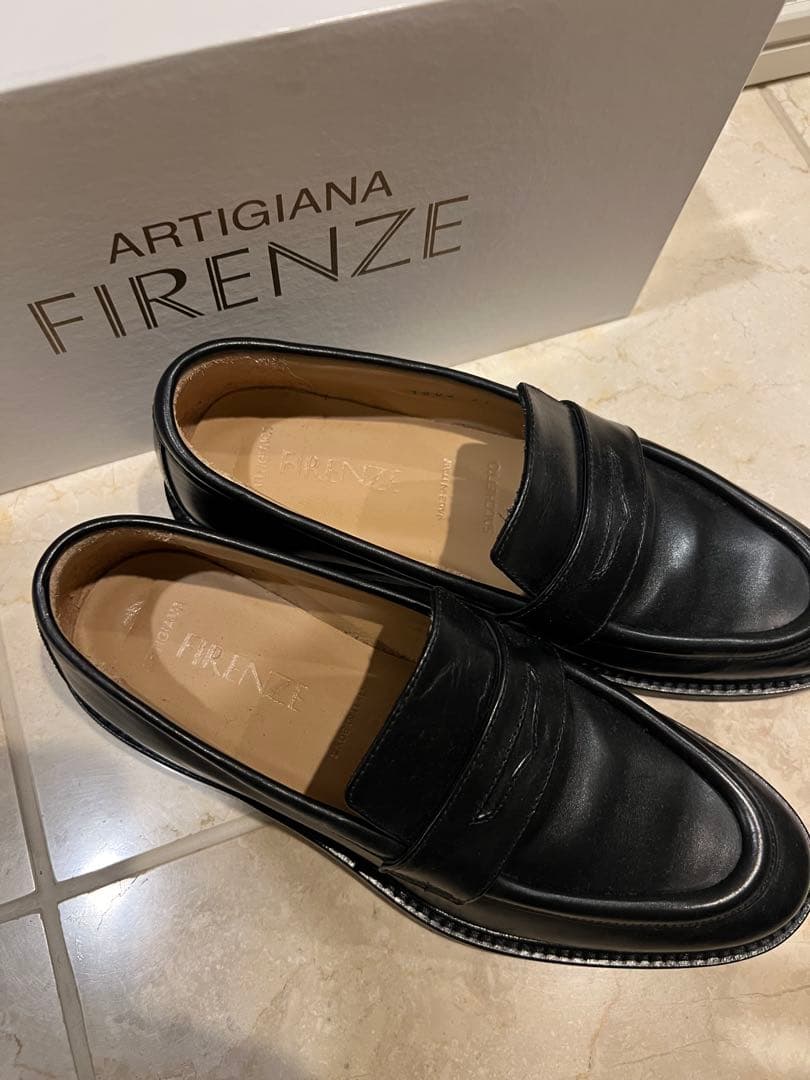 新品イタリア製本革ブラックローファー 37 定価３万円7割引