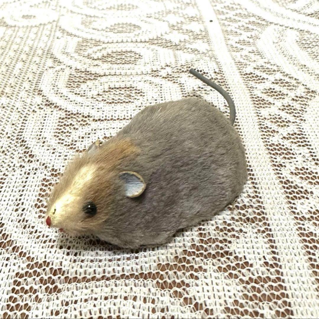 アンティーク　1920年代　ねずみ　ぬいぐるみ　マウス　人形　車輪付き