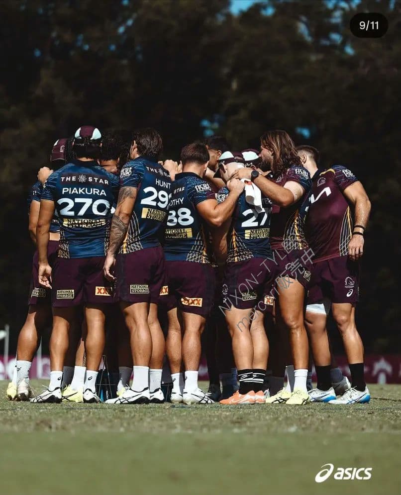 【海外Ｌサイズ】NRL ブリスベン・ブロンコス 2025キャプテンズランジャージ