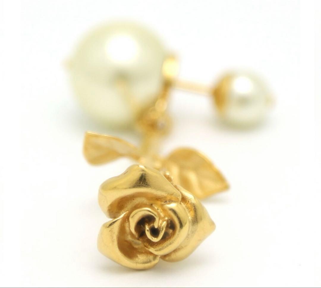 ディオール　ピアス　ローズ　ゴールド　トライバル