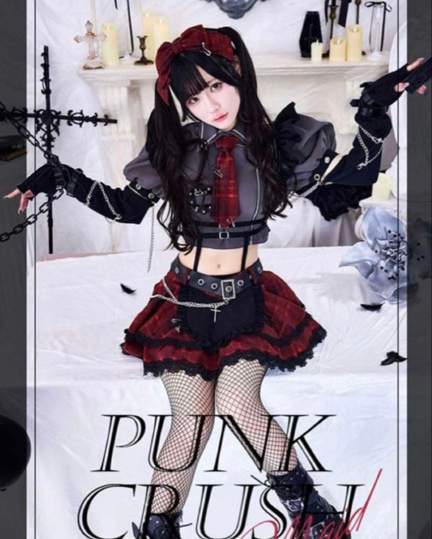 Malymoon×HIDOLATRAL THEODOL ガーリーチェックコスプレ