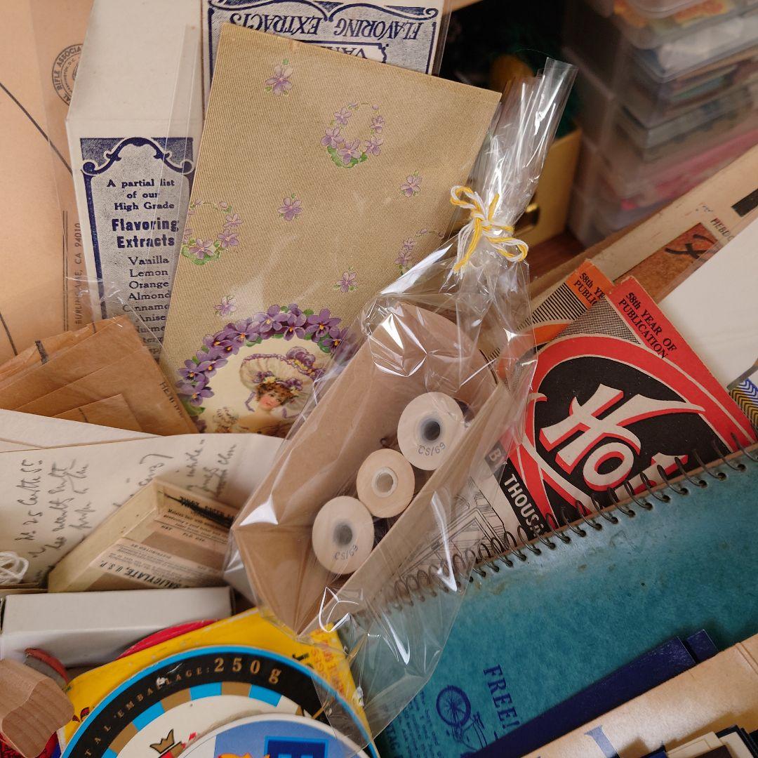 80サイズ/たっぷりephemeral box☆ヴィンテージ海外紙モノ