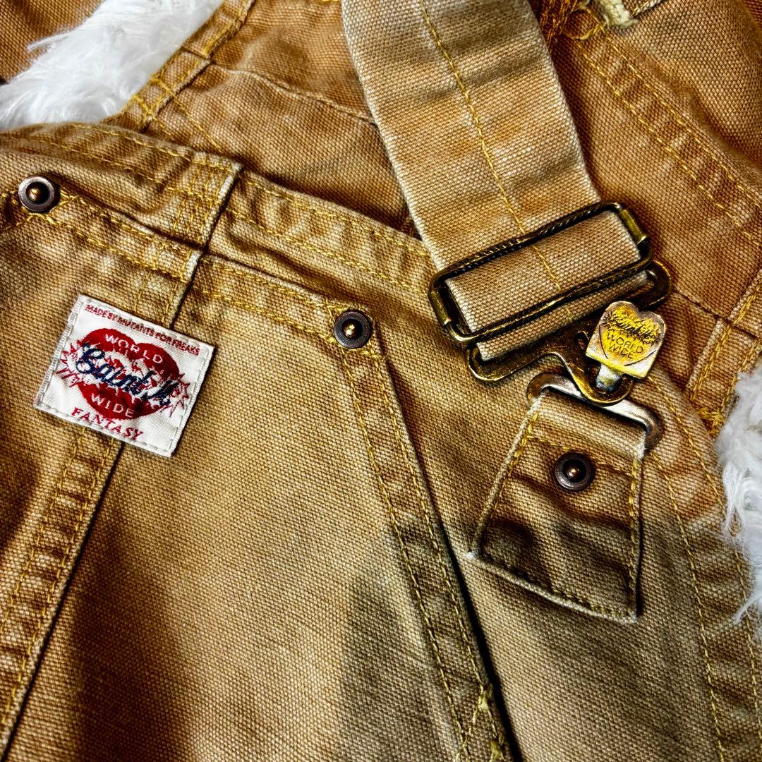 SAINT MICHAEL ヴィンテージ加工 ダブルニー オーバーオール　デニム