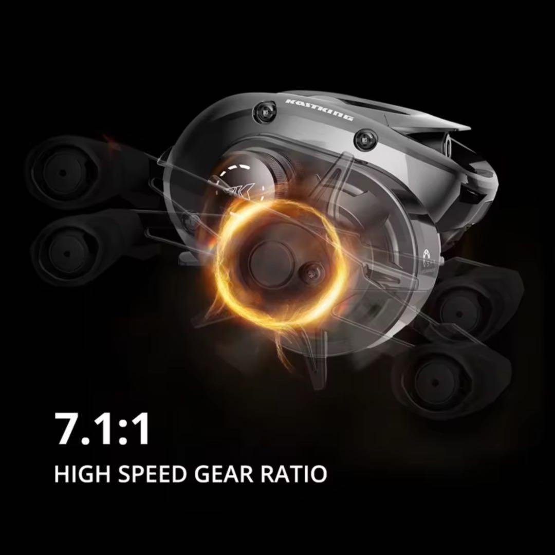 ショアジギ5ピース2.4mベイトロッド&ベイトリール　シーバス　パックロッド