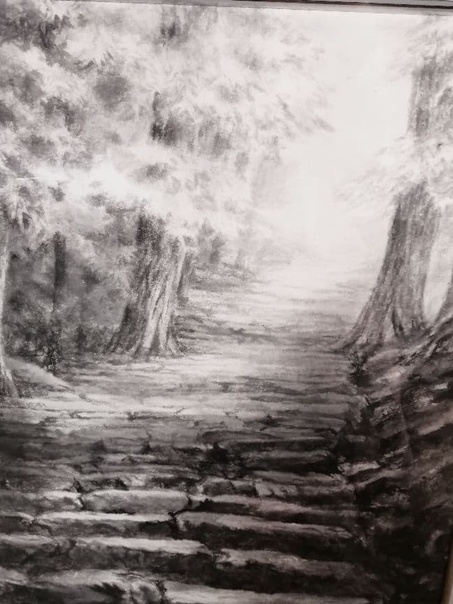 水墨画〜参道〜