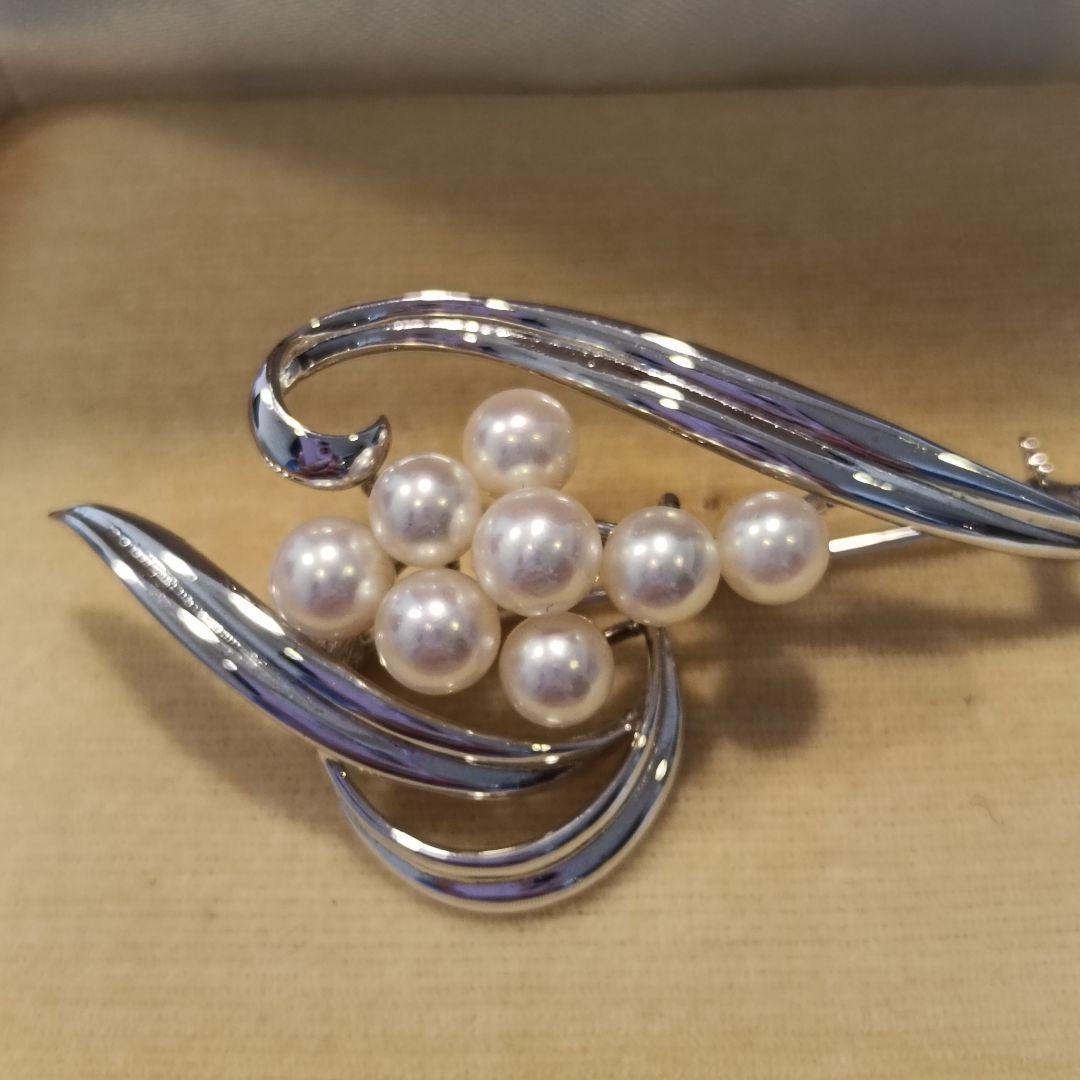 ミキモト ブローチ パール フォーマル 8珠 皇室御用達　箱なし　値引き不可