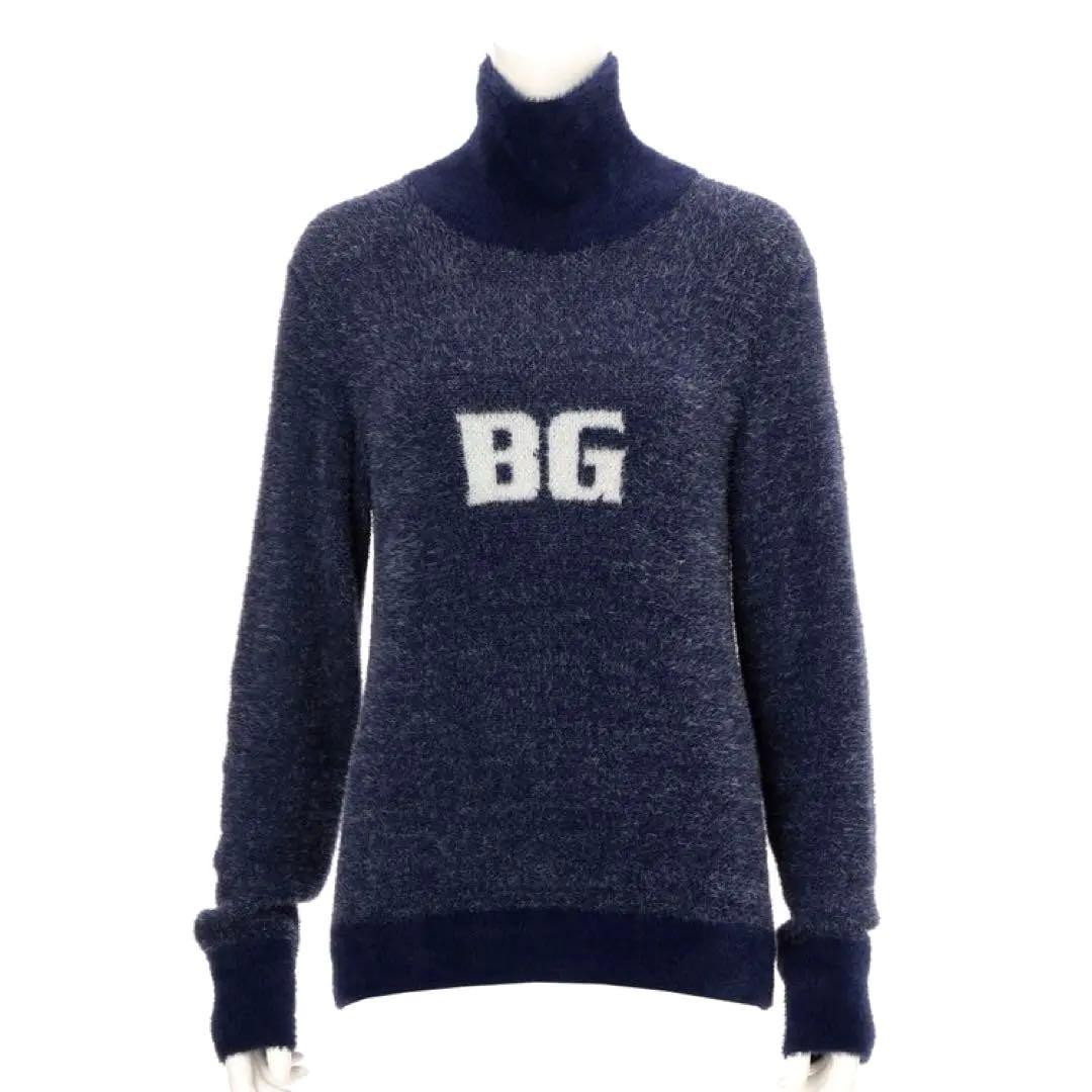 BRIEFING 新品　CL WS SHAGGY LOGO KNIT ネイビー