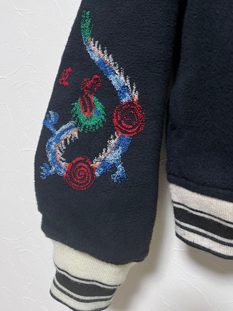 ドラゴン刺繍スカジャン 黒　gotohollywood サイズ02