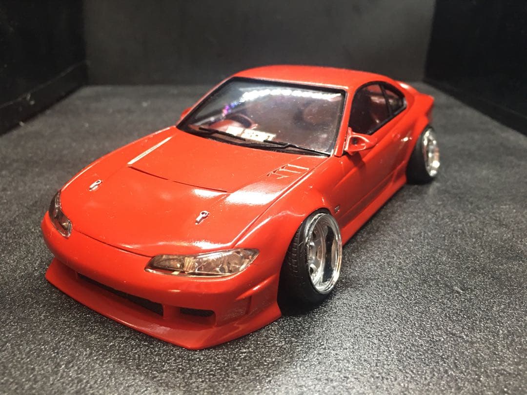 旧車プラモデル完成品1／２４アオシマs15シルビア