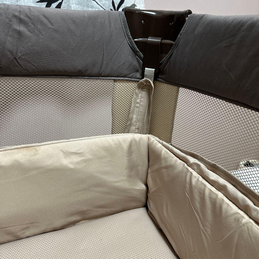 Aprica ココネルエアー ベビーベッド ブラウン 折りたたみ