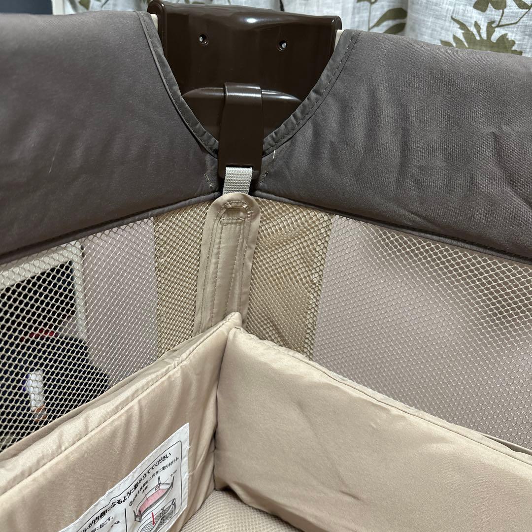 Aprica ココネルエアー ベビーベッド ブラウン 折りたたみ