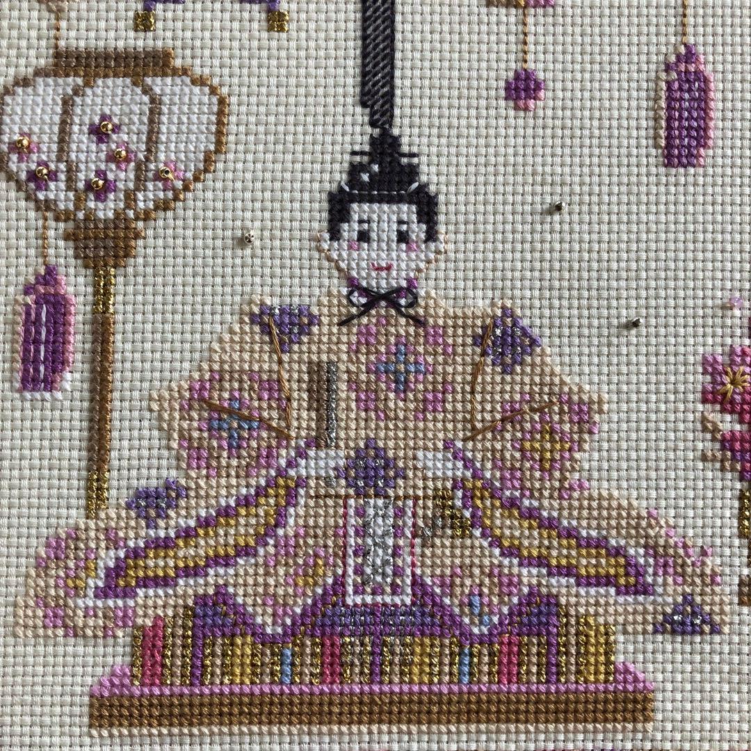 ホビーラホビーレクロスステッチ　完成品〈雛人形とつるし飾り〉