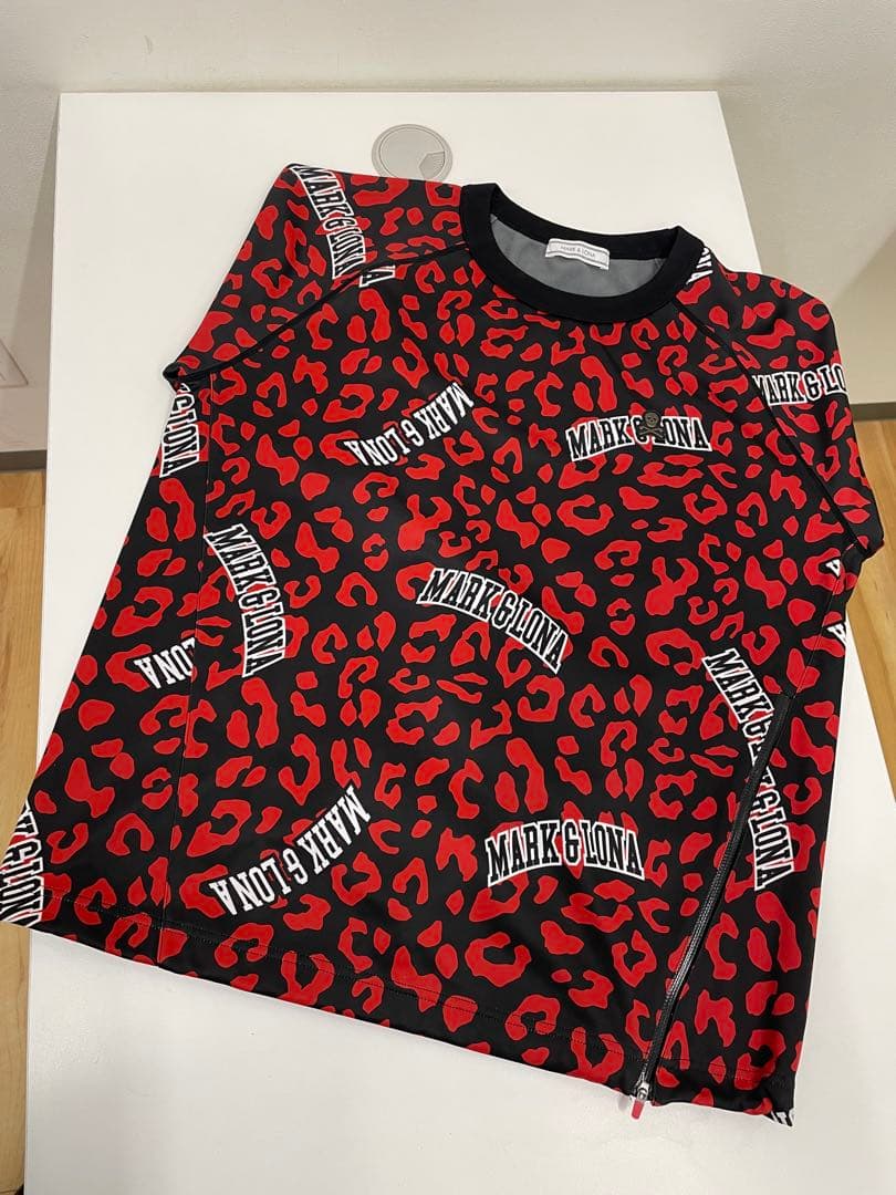14767.2 MARK & LONA 赤×黒　長袖シャツ　サイズL