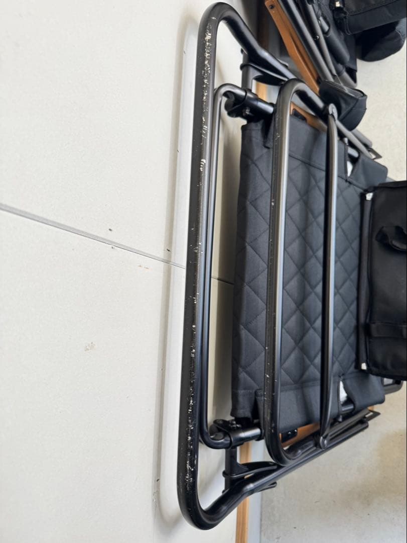 WAQリクライニングローチェア　ブラック2脚セット