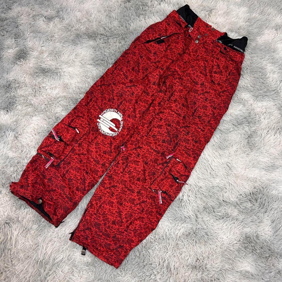 m4136【希少 影道】ギミック スキーウェア スノボーウェア セットアップ L