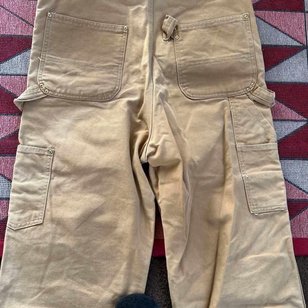 Carhartt ビンテージベージュオーバーオール古着