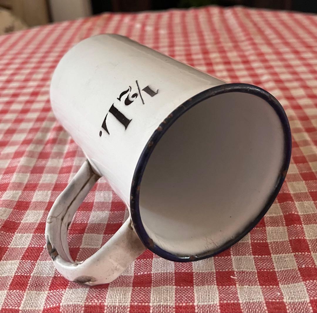 イギリスアンティーク ホーローメジャーカップ