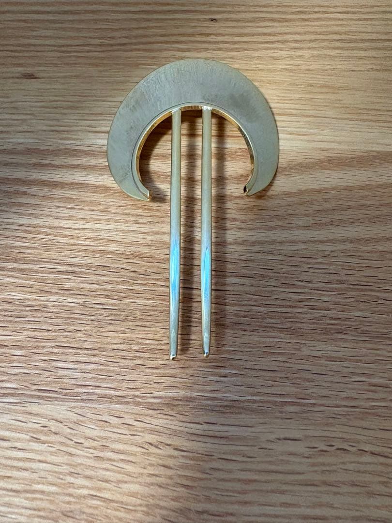 【新品未使用】シキア　Moon Plate Hair Fork ゴールド