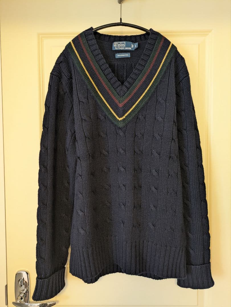 ポロラルフローレン　チルデンニット　ネイビーL　未使用品