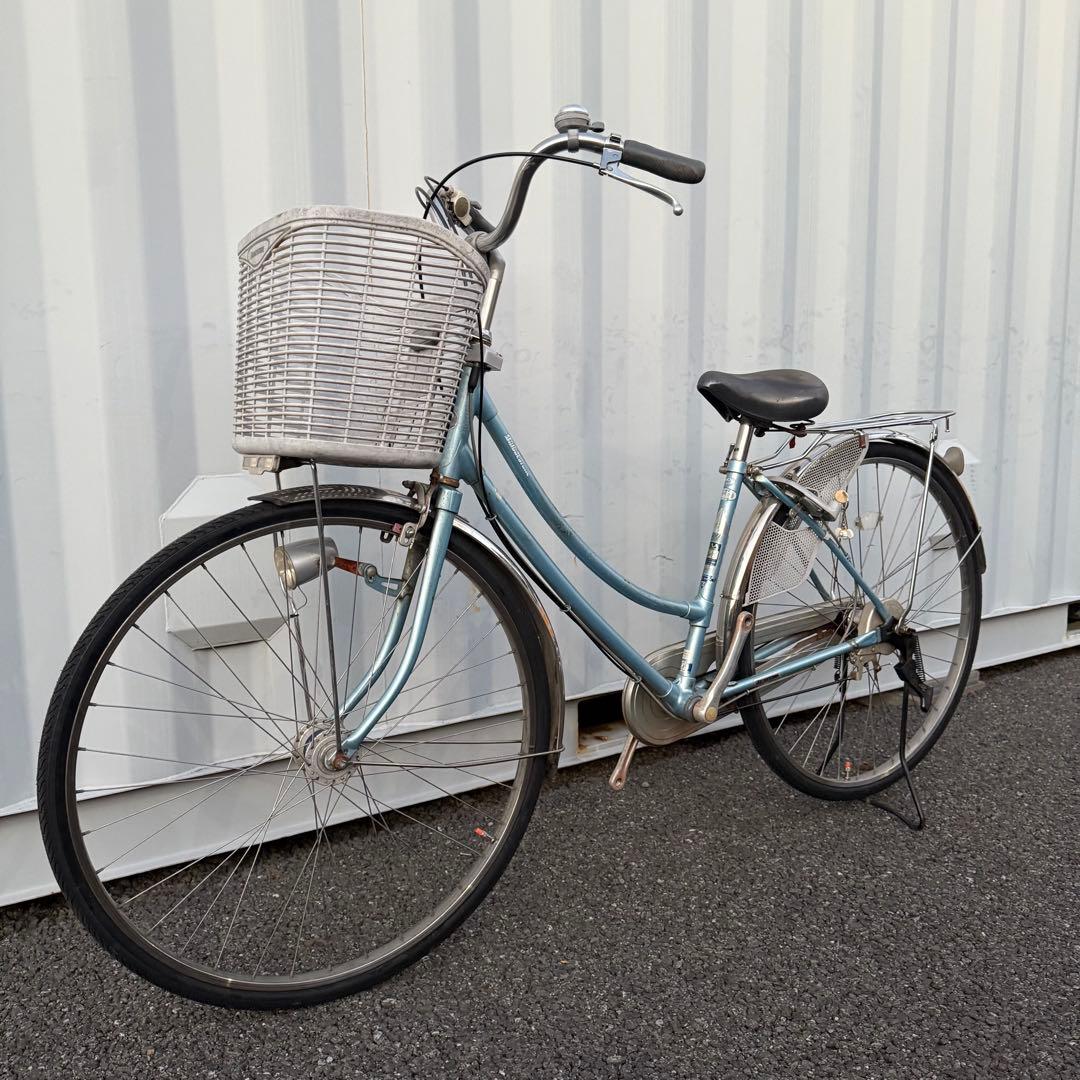 街乗り用自転車 27インチ カゴ/鍵/変速機/オートライト付