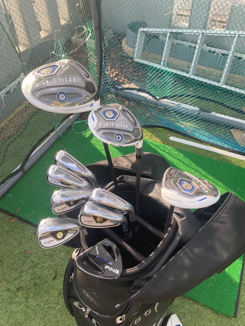 即コースOK！グローレF/G豪華フルセット★SW込6本★PING★アディダス美品