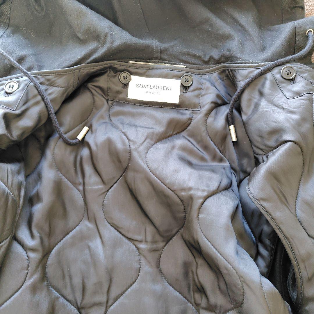 ユ*ー様 SAINT LAURENT PARIS 黒 モッズコートケリング