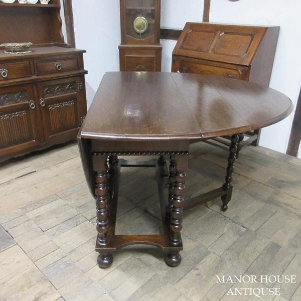 イギリス アンティーク 家具 ゲートレッグテーブル ダイニング 英国 6529d