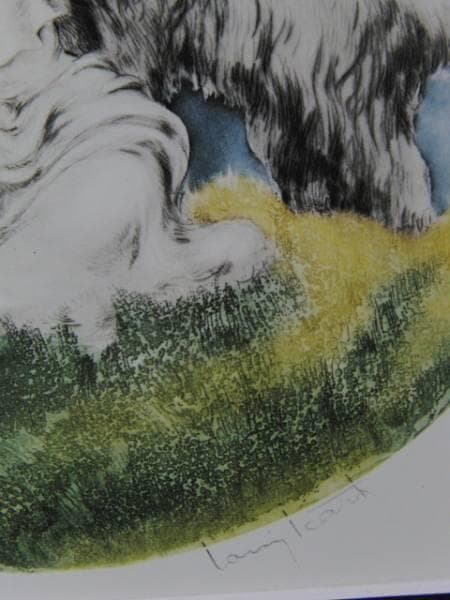 ルイ・イカール限定版・アールデコ/羊飼い、版上刷サイン、希少な額装用画集より