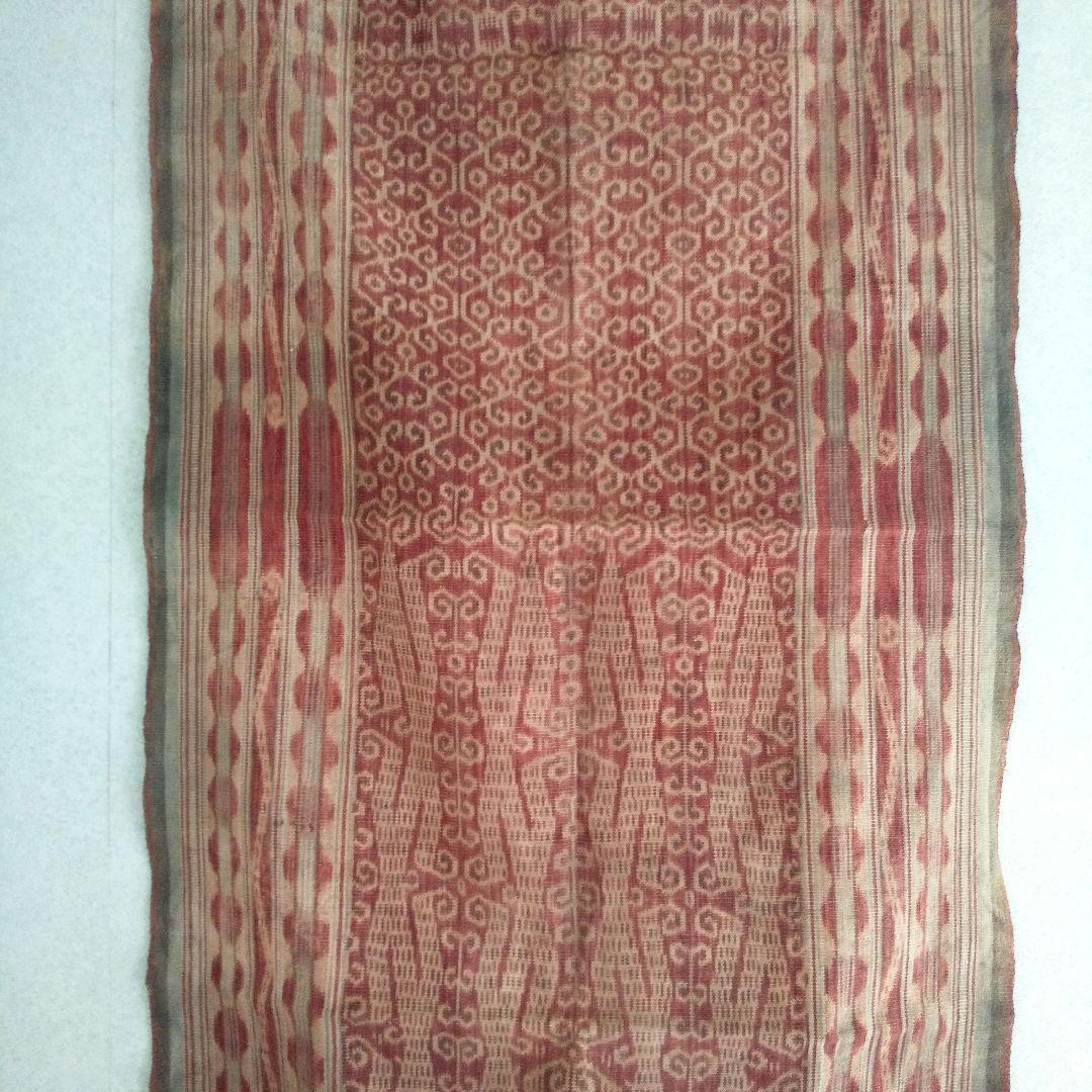 ボルネオ島（カリマンタン島）イバンダヤク族 イカット 手紡ぎ 古布 アンティーク