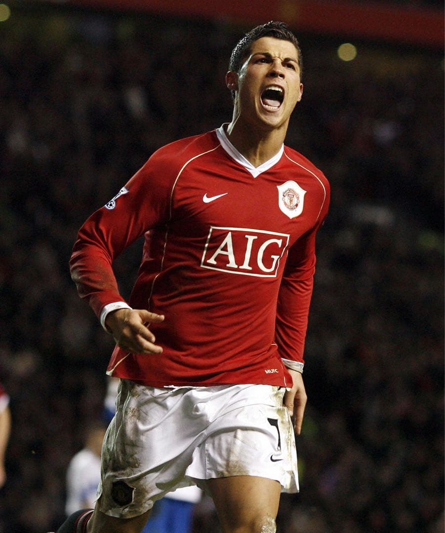 ロナウド　直筆サインフォト　2006年　マンチェスターユナイテッド　ザダグアウト