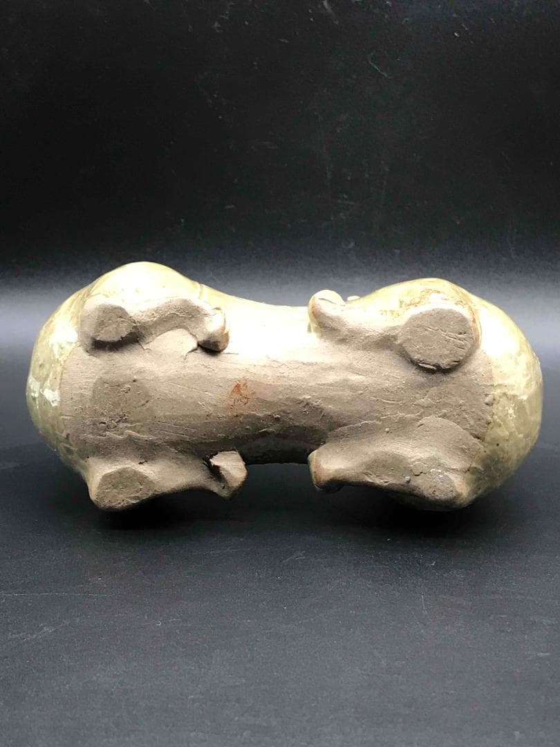 中国骨董　隨―唐時代　青磁越州窯　羊　置物　旧家蔵出し(C-8)