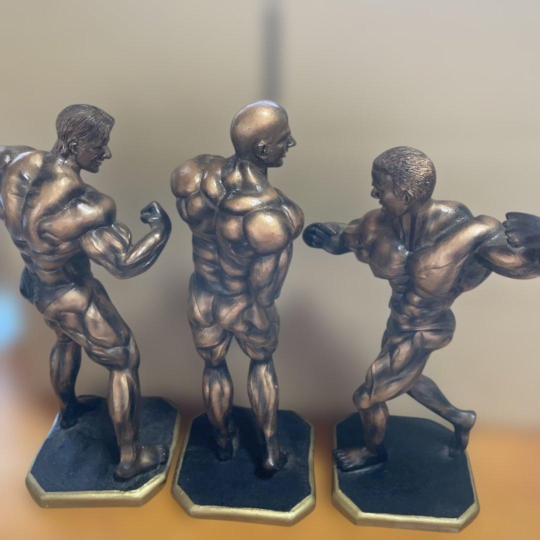 ボディビルフィギュア 3体セット ブロンズ