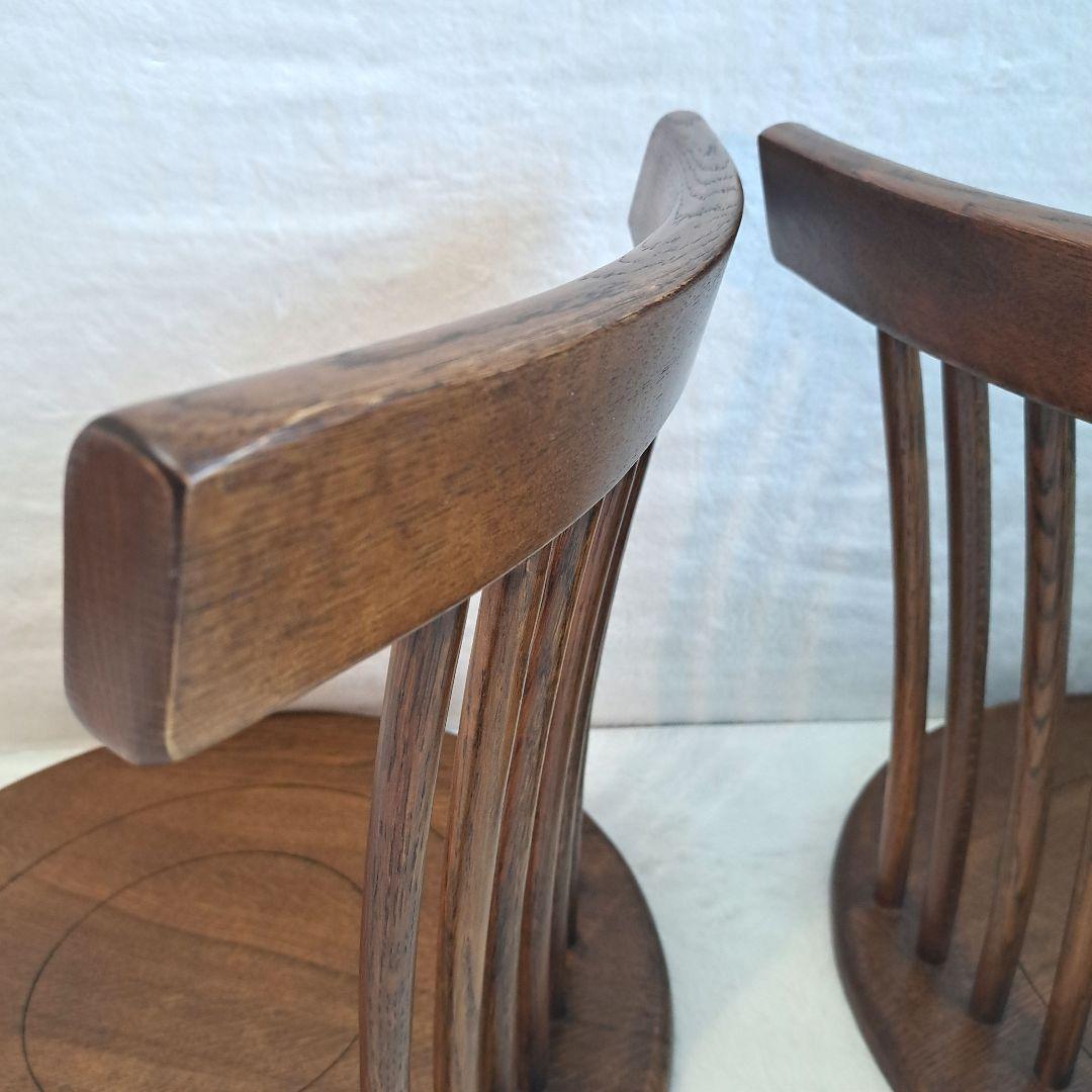 和モダン　旅館　木製座椅子　　民芸家具　4脚セット！