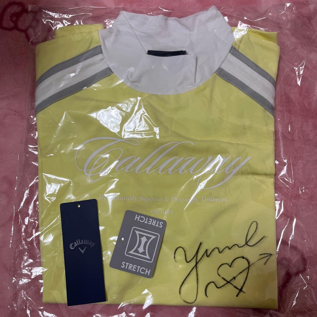 Callaway レディースシャツ Mサイズ イエロー サイン入り